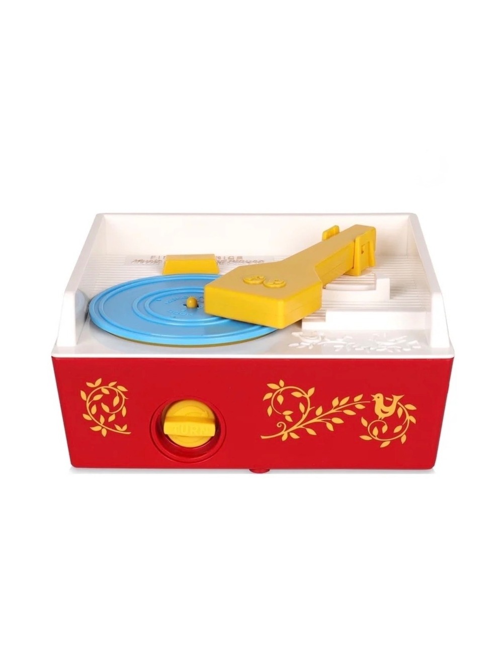 Fisher-Price Vintage Style Music Box Record Player with 5 Colorful Discs